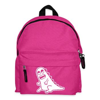 Dino Grrr – T-Rex, Nerd & Comic Style - Kinder Rucksack - Fuchsia - Vorne