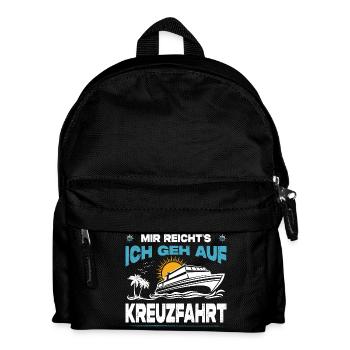 Lustige Kreuzfahrt Sprüche Outfits Urlaub - Kinder Rucksack - Schwarz - Vorne