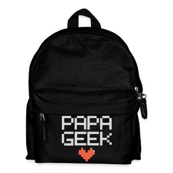 Geek dad happy dad father son super dad - Kids' Backpack - black - Front