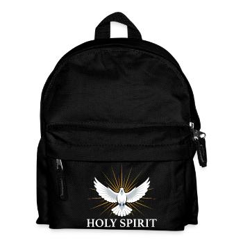 Holy Spirit Dove with Rays Faith Religion - Kids' Backpack - black - Front