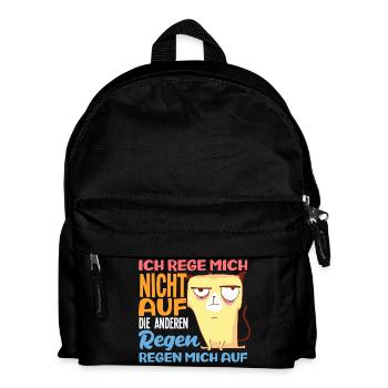 Ich rege mich nicht auf die anderen regen mich auf - Kinder Rucksack - Schwarz - Vorne