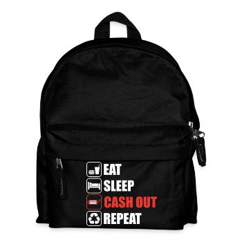 Cash out Casino Gambling Funny Player - Kids' Backpack - black - Front