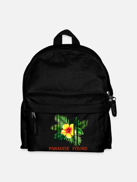 Tropisches Hibiskusparadies gefunden - Kinder Rucksack - Schwarz