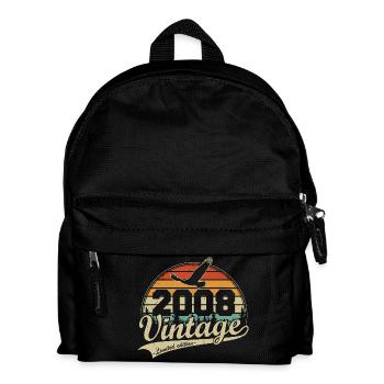 Vintage 2008 Vintage Retro Birthday Gift - Kids' Backpack - black - Front