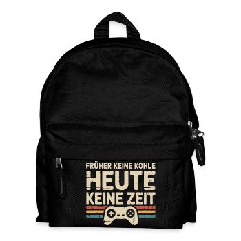 No money in the past, no time today - Kids' Backpack - black - Front