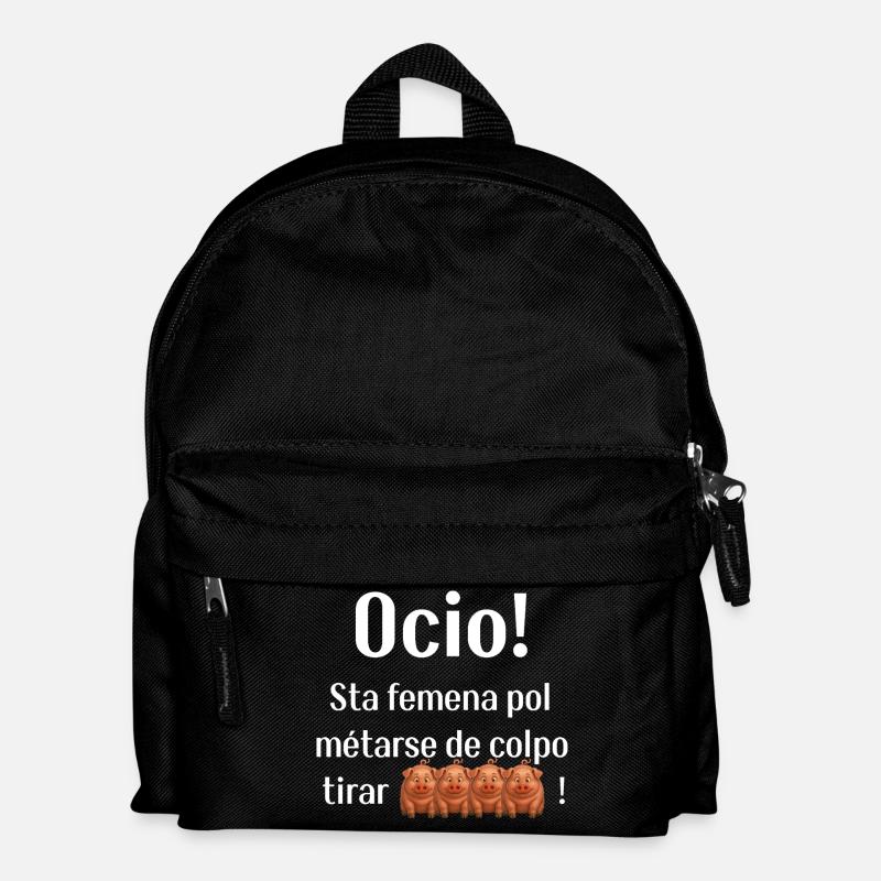 Witzige Phrase auf Venezianisch - Kinder Rucksack - Schwarz