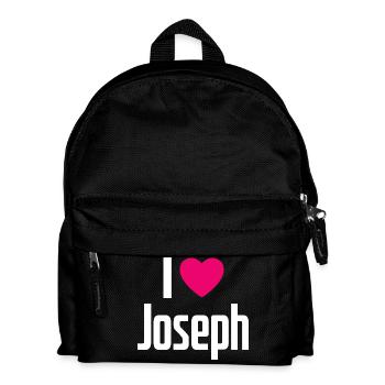 J’aime Joseph Coeur Rose J’aime Joseph - Sac à dos Enfant - noir - Devant