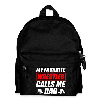 Mon catcheur préféré : Papa drôle de catch - Sac à dos Enfant - noir - Devant
