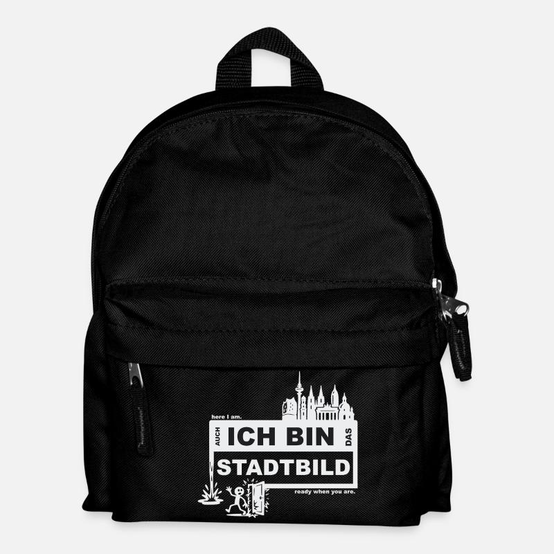 Stadtbild - deutsch - ready when you are - Kinder Rucksack - Schwarz
