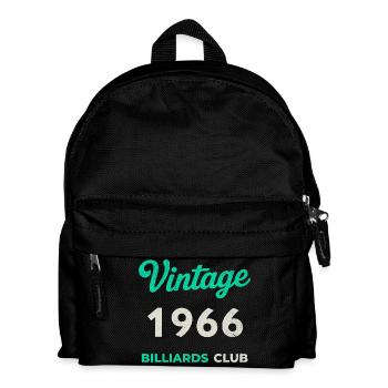 Vintage 1966 – Billiards Club Retro Geburtsjahr - Kinder Rucksack - Schwarz - Vorne