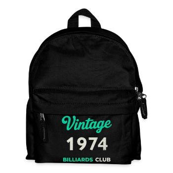 Vintage 1974 – Billiards Club Retro Birth Year - Kids' Backpack - black - Front