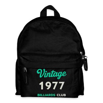 Vintage 1977 – Billiards Club Retro Geburtsjahr - Kinder Rucksack - Schwarz - Vorne