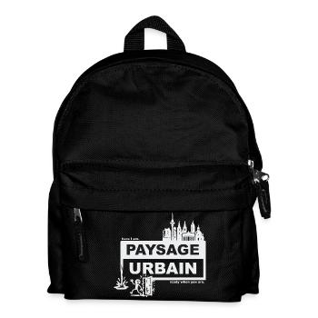 Stadtbild - französisch - ready when you are - Kinder Rucksack - Schwarz - Vorne