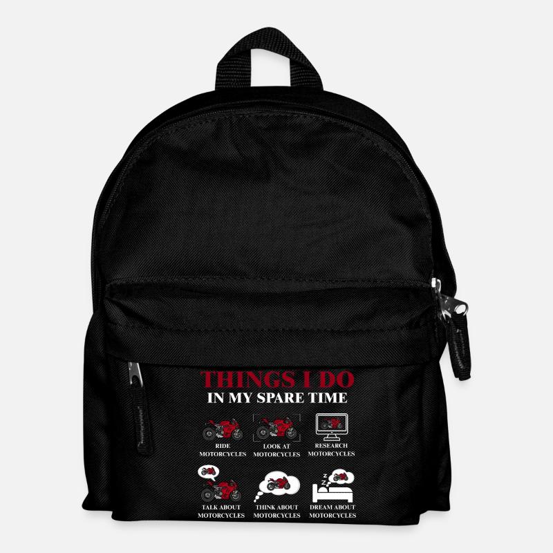 Things I Do In My Spare Time - Kids' Backpack - black