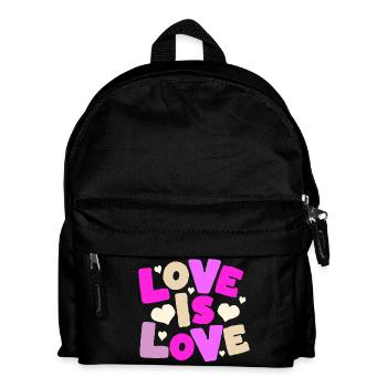 L’amour est l’amour – Déclaration de cœur colorée - Sac à dos Enfant - noir - Devant