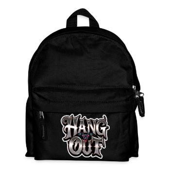 Hang Out Bat Horror Saying For Dark - Kids' Backpack - black - Front