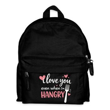Lustig, hungrig, hungrig, wütendes Essen, Diät-Humor, - Kinder Rucksack - Schwarz - Vorne
