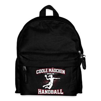 Handball Mädchen Spruch Geschenk - Kinder Rucksack - Schwarz - Vorne