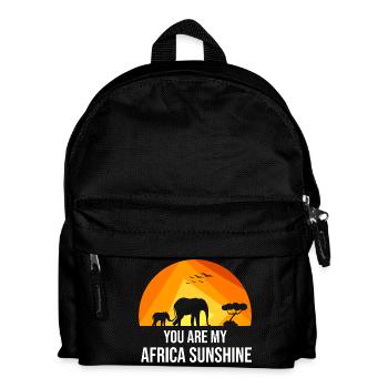 Safari Afrika serengeti wildlife savanne elefant - Kinder Rucksack - Schwarz - Vorne
