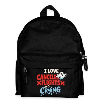 Reiseangst-humor, Flughafen-chaos, Fliegen Ist - Kinder Rucksack - Schwarz - Vorne