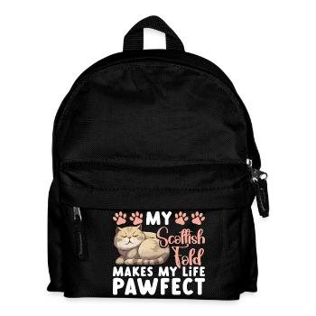  Scottish Fold Owner Cat Stuffed Animal Scottish - Kids' Backpack - black - Front