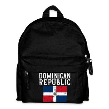 Dominican Republic Flag Souvenir - Kids' Backpack - black - Front