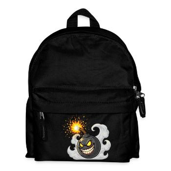 Bombe de dessin animé en colère - Sac à dos Enfant - noir - Devant