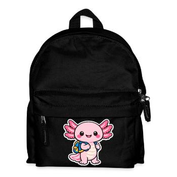 Kuscheliger axolotl - Kinder Rucksack - Schwarz - Vorne