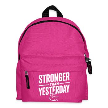 Stronger than Yesterday - Kids' Backpack - fuchsia - Front