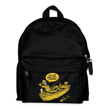 Encore un casting, Angler fun Shirt, sweat à capuche, casquette - Sac à dos Enfant - noir - Devant