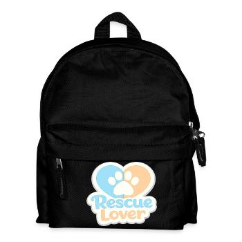 Rescue Lover Paw Heart - Kids' Backpack - black - Front