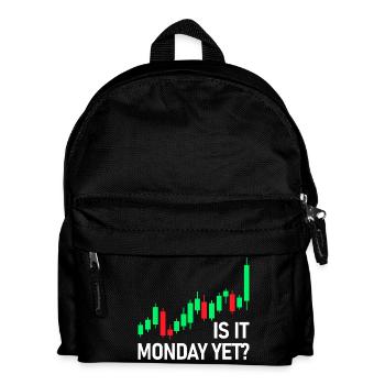 Is it monday yet? Stock Market Exchange Trader - Kids' Backpack - black - Front