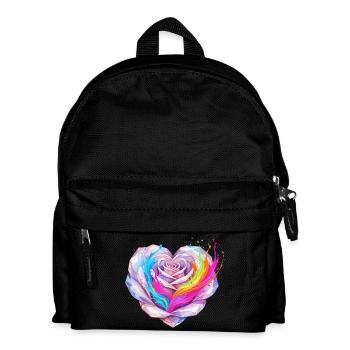 Kristallherz Regenbogenfusion - Kinder Rucksack - Schwarz - Vorne