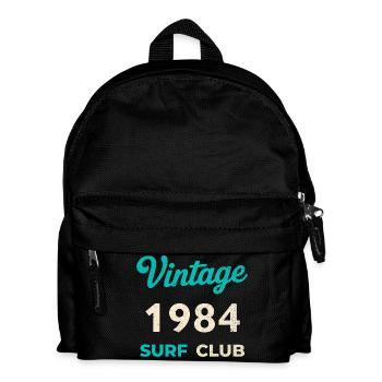 Vintage 1984 Surf Club Retro Geburtsjahr Geschenk - Kinder Rucksack - Schwarz - Vorne