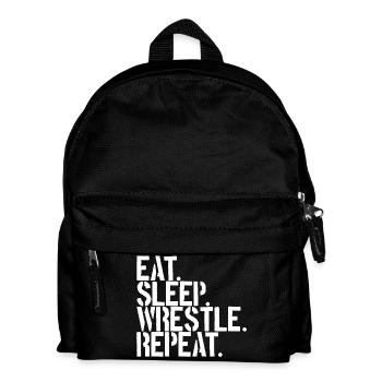 Eating Sleeping Wrestling Repeating Wrestling - Kids' Backpack - black - Front