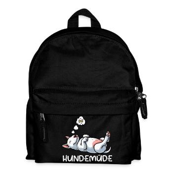 Hundemüde Miniatur Bullterrier Bully Bullterrier - Kinder Rucksack - Schwarz - Vorne