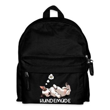 Hundemüde Miniatur Bullterrier Bully Bullterrier - Kinder Rucksack - Schwarz - Vorne