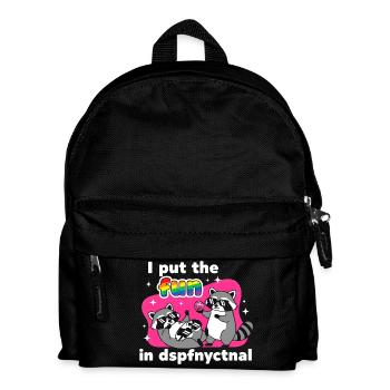 Disco Raccoons : Rainbow Fun - Sac à dos Enfant - noir - Devant