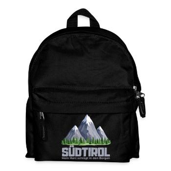 Südtirol – Mein Herz schlägt in den Bergen - Kinder Rucksack - Schwarz - Vorne