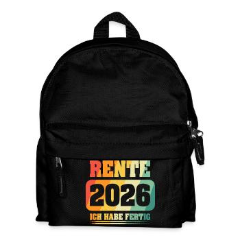 Ruhestand Rentner Rente 2026 - Kinder Rucksack - Schwarz - Vorne