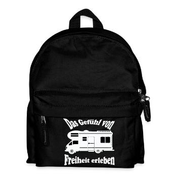 Gefühl von Freiheit: Wohnmobil-Reise - Kinder Rucksack - Schwarz - Vorne