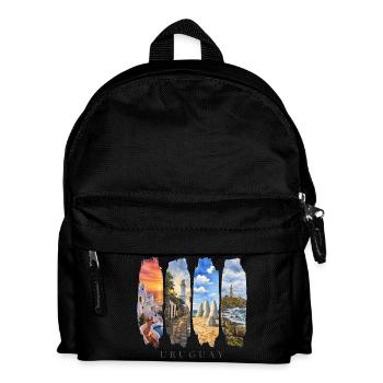Uruguay Urlaub Travel – Südamerika Strand & Kultur - Kinder Rucksack - Schwarz - Vorne