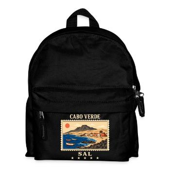 Kap Verde Sal Vintage Reisemarke - Kinder Rucksack - Schwarz - Vorne