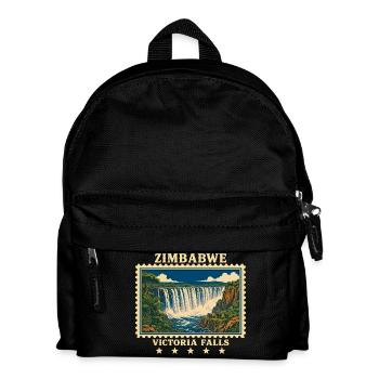 Zimbabwe Victoria Falls Vintage Travel Brand - Kids' Backpack - black - Front