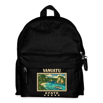 Marque de voyage vintage Vanuatu Efate - Sac à dos Enfant - noir - Devant