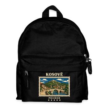 Kosovo Prizren Vintage Reisemarke - Kinder Rucksack - Schwarz - Vorne