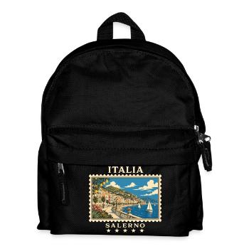 Italien Salerno Vintage Reisemarke - Kinder Rucksack - Schwarz - Vorne