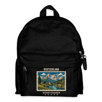 Deutschland Berchtesgaden Vintage Reisemarke - Kinder Rucksack - Schwarz - Vorne