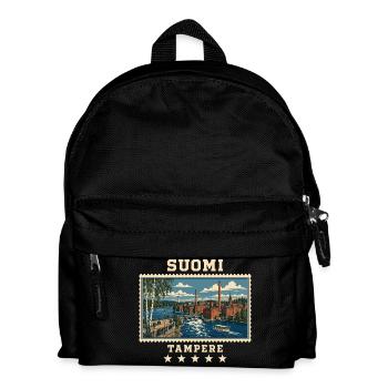 Finnland Tampere Vintage Reisemarke - Kinder Rucksack - Schwarz - Vorne