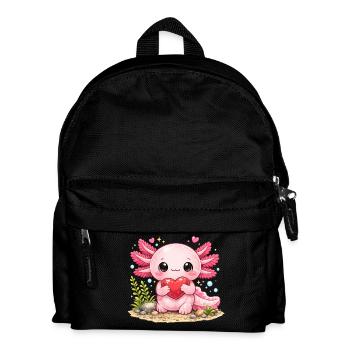 Axolotl - Kinder Rucksack - Schwarz - Vorne